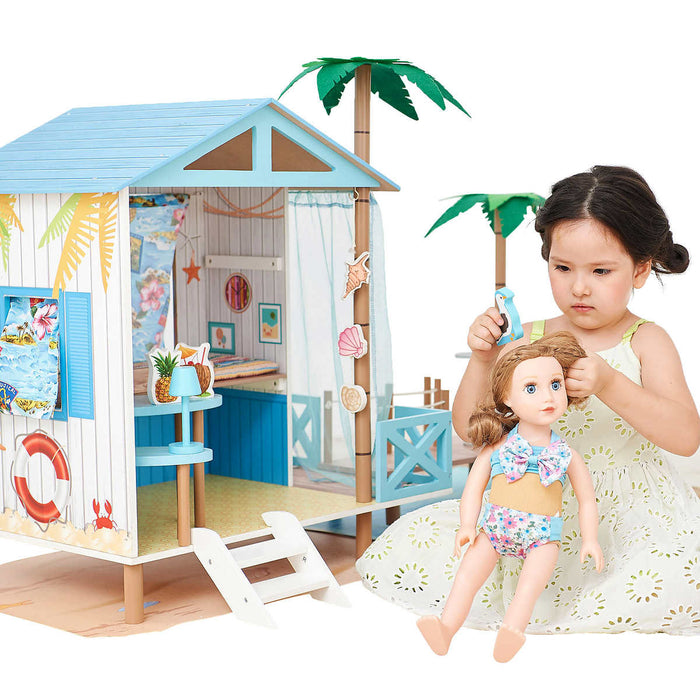 Doll House - Beach House Style with Accessories