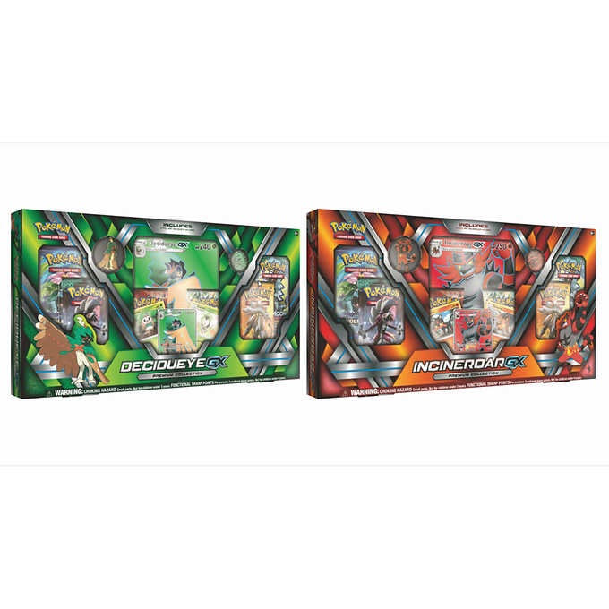 Pokémon Set of 2 Premium Collection Boxes: Decidueye-GX and Incineroar-GX