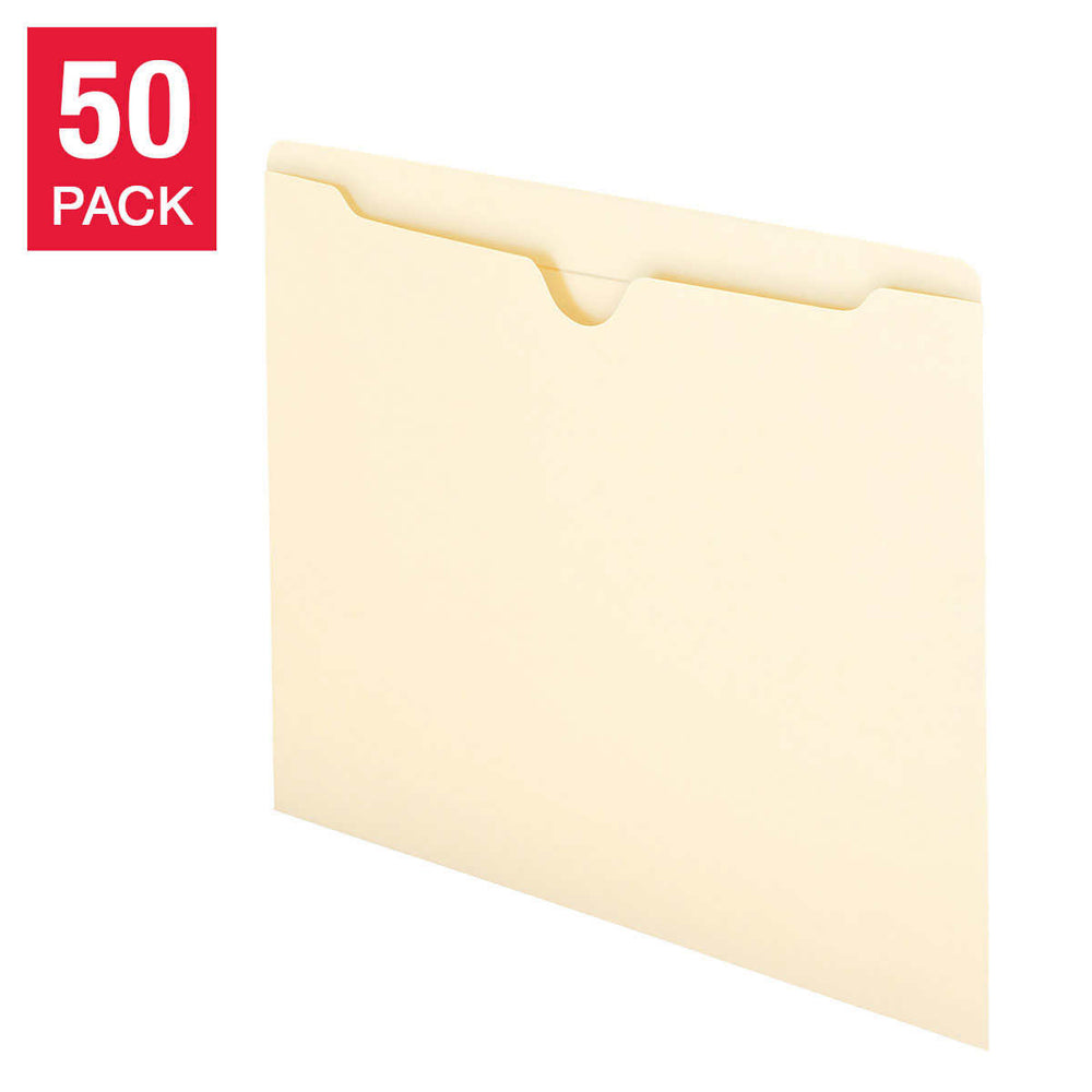 Smead File Jacket, 2" Expansion, Letter, Manila, 50-count