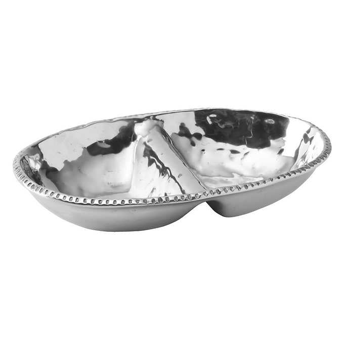 Wilton Armetale River Rock Divided Oval Serving Dish