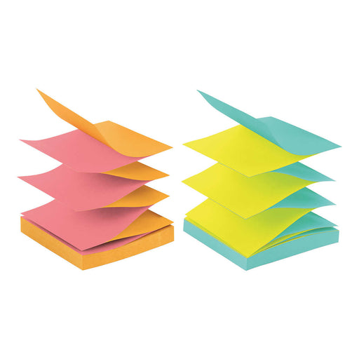 Post-it Pop-Up Notes, Alternating Cape Town Colors, 3 x 3, 12-pack