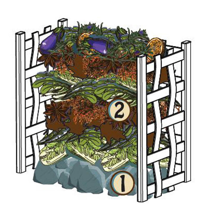 Keyhole 6 ft. x 6 ft. Composting Garden Bed