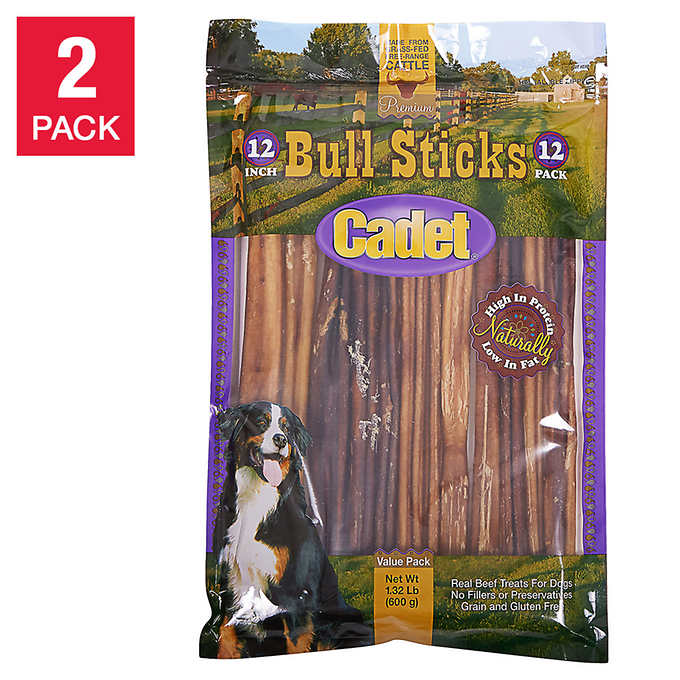 Cadet 12" Bully Sticks 12-count, 2-pack