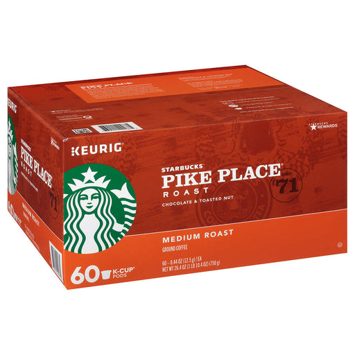 Starbucks, Pike Place, Medium Roast, K-Cup Pods, 60ct