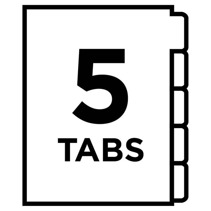 Avery Index Dividers for Laser Clear 5-Tab 25-Set AVE 11443